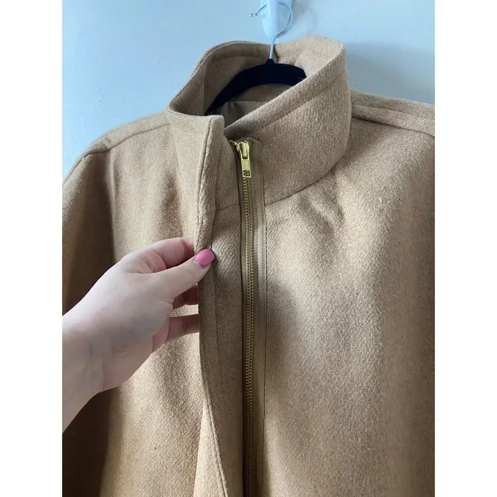 NWT J. CREW COAT CITY WOOL CAMEL TAN PREPPY MINIMALIST QUIET LUXURY OLD MONEY